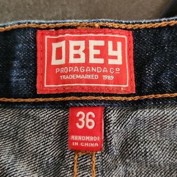 OBEY Sim Straight Jeans 36 x 28 - Picture 8 of 12